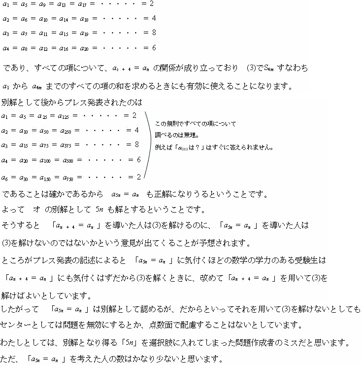 センター試験数学別解