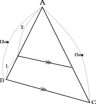 三角形の辺の比