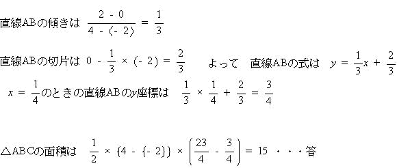 直線の式の傾き