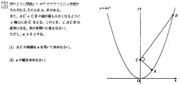 帝京八王子高校推薦入試問題数学