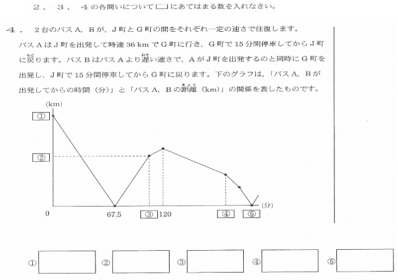 女子学院中学算数入試問題