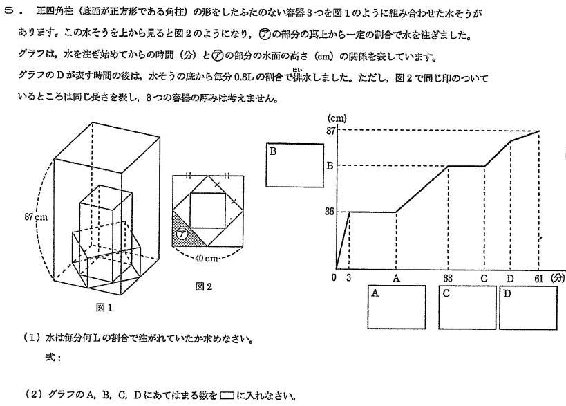 女子学院中学算数2022