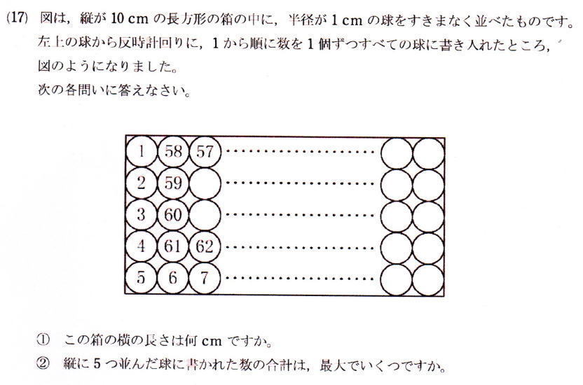 山脇学園中学校入試問題